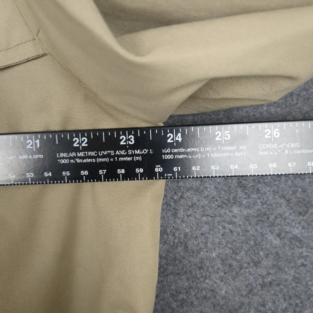 Brooks Brothers Mens Tan Trench Coat Double Breasted‎ Wool Blend 40R Made in USA